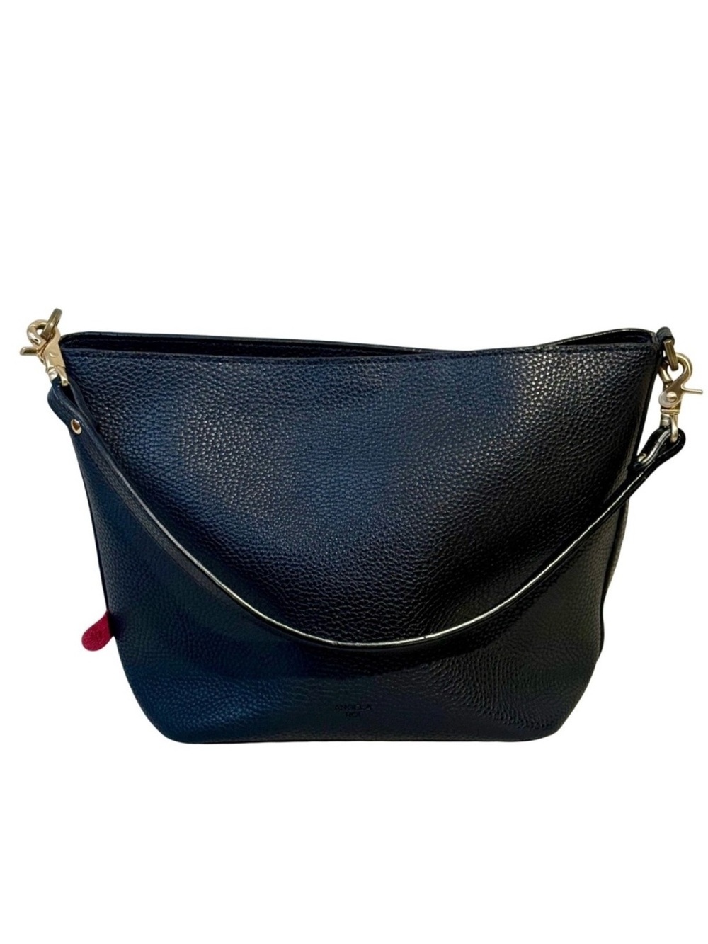 Angela Roi Hobo Shoulder Bag Black Vegan Leather Purse Minimalist Sustainable